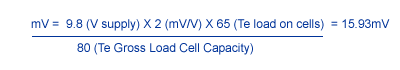 Troubleshooting load cell formula